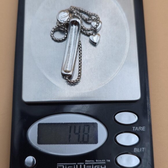 7 Inch Sterling Silver Faith Hope Love Heavy Adjustable Bracelet A5829 - Picture 7 of 7